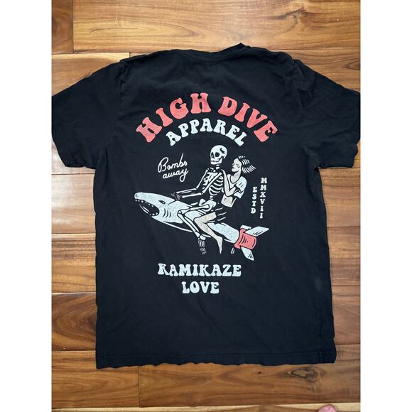 High Dive Apparel T-Shirt - Black - Men's Large - Cotton - Picture 2 of 4